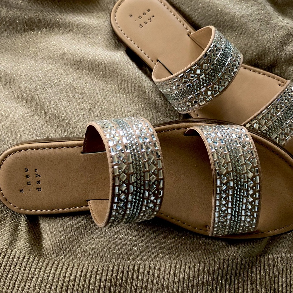 NWOB Sequined Sandals